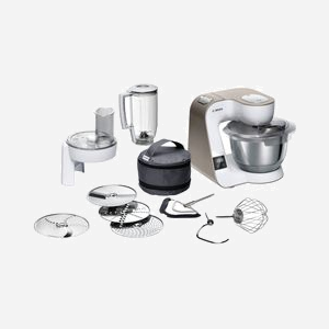 Bosch MUM5XW20 Robot de Cuisine 1000W, Bol 3.9L Blanc, 7 Vitesses, Mode Impulsion, Rotation Planétaire, Commandes Tactile/Boutons, Sans BPA