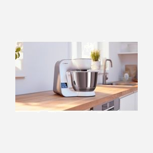 Bosch MUM5XW20 Robot de Cuisine 1000W, Bol 3.9L Blanc, 7 Vitesses, Mode Impulsion, Rotation Planétaire, Commandes Tactile/Boutons, Sans BPA - Miniature 3