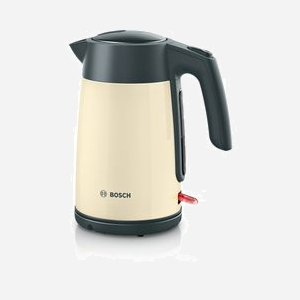 Bouilloire Bosch TWK7L467 1.7L Champagne 2400W Inox Indicateur Niveau d'Eau, Arrêt Surchauffe, Filtre Anti-Calcaire, Alimentation 220-240V