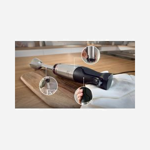 Bosch Serie 6 MSM6M622 Mixeur Plongeant 1000W Noir/Inox Bol 0.6L Couteau 4 Lames Acier Inox Corps Inox/Plastique Démontable 220-240V - Miniature 2