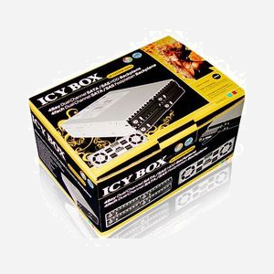 ICY BOX IB-2222SSK : Plateau Hot Swap 4x 2.5" SATA/SAS, Baie 5.25", Acier Noir, 2x Ventilateurs 40mm, SATA 6Gbit/s, Compatible Windows/macOS - Miniature 5