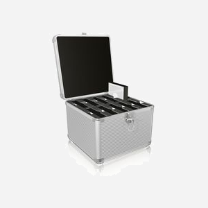 ICY BOX IB-AC628 Valise de Transport Métal/Plastique Argent pour HDD 2.5/3.5", 240x200x230mm, Poignée Argent, 10 Périphériques Supportés - Miniature 1