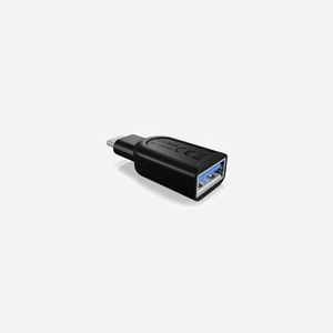 ICY BOX IB-CB003 Adaptateur USB 3.0 Type-C vers USB 3.0 Type-A, 5 Gbit/s, Noir, Compatible Windows & Mac, 42x11x17mm, 8g