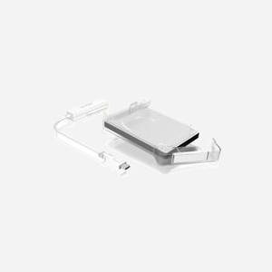 ICY BOX IB-AC703-C Boîtier Externe 2.5" SATA III USB 3.2 Gen 1 Type-C, Translucide/Blanc, HDD/SSD jusqu'à 9.5mm, Support UASP - Miniature 3