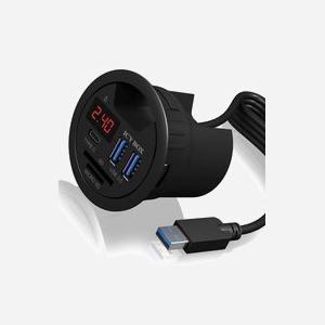 ICY BOX IB-HUB1404 Hub d'Alimentation 5V 4A Noir, Boîtier Plastique, Indicateur de Charge LED, 65x57x57mm, Certifié CE/FCC - Miniature 4