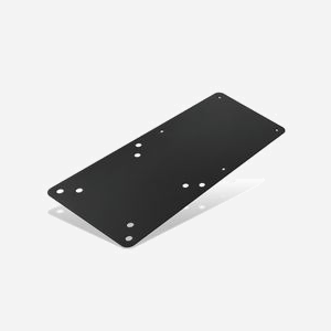 ICY BOX IB-MSA103-VM : Plaque Murale Noire pour Écran VESA 75x75 et 100x100 mm, Support Unique, Compatible Intel NUC. Dimensions du casier principal : 530x275x230 mm.