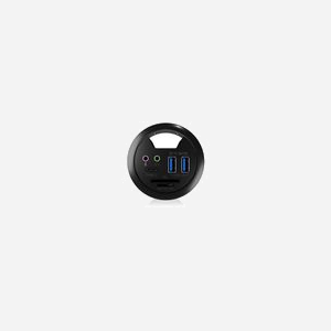 ICY BOX IB-HUB1404A Hub d'Alimentation Noir, Boîtier Plastique, Dimensions 68x69x70mm, Tension de Sortie 5V, Certifications CE/FCC, Indicateur LED - Miniature 3