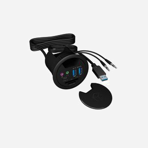 ICY BOX IB-HUB1404A Hub d'Alimentation Noir, Boîtier Plastique, Dimensions 68x69x70mm, Tension de Sortie 5V, Certifications CE/FCC, Indicateur LED - Miniature 5