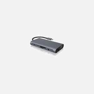 ICY BOX IB-DK4040-CPD Dock USB-C 3.2 Gen 1 : 3x USB-A, 1x USB-C, HDMI 4K, VGA, Ethernet Gigabit, Lecteur SD/MicroSD, Power Delivery 100W - Miniature 2