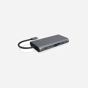 ICY BOX IB-DK4040-CPD Dock USB-C 3.2 Gen 1 : 3x USB-A, 1x USB-C, HDMI 4K, VGA, Ethernet Gigabit, Lecteur SD/MicroSD, Power Delivery 100W - Miniature 5