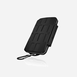 ICY BOX IB-AC620-CR Étui Protection Cartes Mémoire 4xCF 8xSD 16xMicroSD Polycarbonate/Silicone Noir/Gris 125x83x30mm - Miniature 2