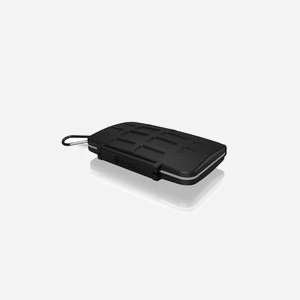 ICY BOX IB-AC620-CR Étui Protection Cartes Mémoire 4xCF 8xSD 16xMicroSD Polycarbonate/Silicone Noir/Gris 125x83x30mm - Miniature 4