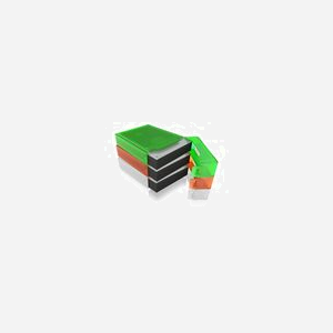 ICY BOX IB-AC602b-6 Kit de 6 Étuis de Protection 3.5" en Plastique (Bleu, Vert, Gris, Orange, Rouge, Blanc) Résistant Poussière/Chocs/Éclaboussures - Miniature 2