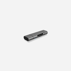 ICY BOX IB-CR201-C3 Lecteur Cartes Mémoire USB 3.2 Gen 1 Type-C Anthracite - SD/SDHC/SDXC/MicroSD - 5000 Mbit/s - Aluminium - 83x24x12mm