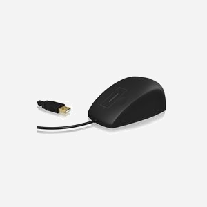 KeySonic KSM-5030M-B Souris USB Type-A Ambidextre, 2 Boutons Tactiles Programmables, Scroll Tactile, IP68, Câble 1.8m, Noir