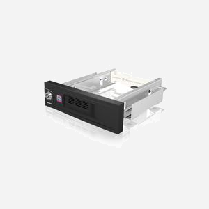 ICY BOX IB-168SK-B Panneau de support 5.25" Noir pour HDD 3.5" SATA I/II/III (6 Gbit/s) - Acier/Plastique - Hot Swap - Compatible Windows/macOS/Linux - Miniature 2