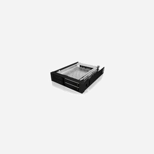 ICY BOX IB-2227StS: Rack 2x HDD/SSD 2.5" SATA I/II/III vers Baie 3.5" - Easy Swap - Aluminium/Métal/Plastique - 6 Gbit/s - Noir - Miniature 2