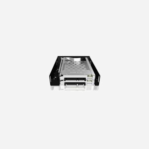 ICY BOX IB-2227StS: Rack 2x HDD/SSD 2.5" SATA I/II/III vers Baie 3.5" - Easy Swap - Aluminium/Métal/Plastique - 6 Gbit/s - Noir - Miniature 3