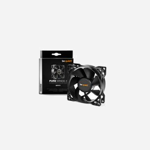 be quiet! Pure Wings 2 80mm BL044 Ventilateur PC 80x80x25mm, 1900 RPM, 18.2 dB(A), 26.3 CFM, Rifle Bearing, Noir, 80000h - Miniature 2