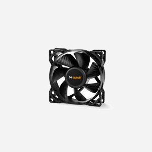 be quiet! Pure Wings 2 80mm PWM Ventilateur PC, 80x80x25mm, 1900RPM, 19.2dB(A), 26.3CFM, Rifle Bearing, 12V, Noir, Ref BL037
