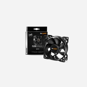 be quiet! Pure Wings 2 80mm PWM Ventilateur PC, 80x80x25mm, 1900RPM, 19.2dB(A), 26.3CFM, Rifle Bearing, 12V, Noir, Ref BL037 - Miniature 2