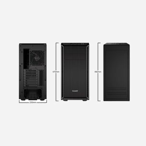 be quiet! Pure Base 600 Argent - Boîtier PC Midi-Tower ATX/Micro ATX/Mini-ITX, 2x ventilateurs Pure Wings 2 (120/140mm), Acier/ABS, sans alimentation - Miniature 4
