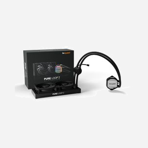 be quiet! Pure Loop 2 240mm Refroidissement Liquide AIO, Radiateur 240mm, Sockets Intel LGA 115x/1200/1700 & AMD AM4/AM5, 2x 120mm PWM, Noir - Miniature 2