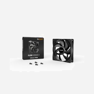 be quiet! Pure Wings 3 120mm PWM Ventilateur PC - 120x120x25mm, 1600 RPM Max, 84.8 m³/h, 25.5 dBA, Palier lisse, 4-Pin, Noir - Miniature 3