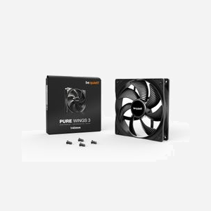 be quiet! Pure Wings 3 140mm Ventilateur PC 140x140x25mm, 1200 RPM max, 97.5 m³/h, 21.9 dB(A), 3-Pin, Palier lisse, MTTF 80000h - Miniature 3