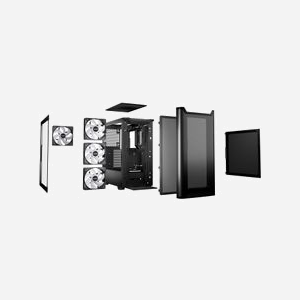 be quiet! Pure Base 501 Noir - Boîtier PC Midi Tower ATX/Micro ATX/Mini-ATX, Acier/ABS/Verre, 3x 140mm PWM, ARGB, USB 3.2 Gen 2, sans alimentation - Miniature 3