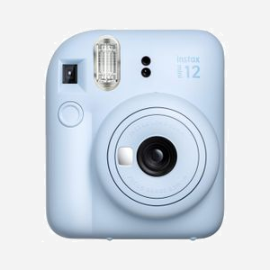 Fujifilm Instax Mini 12 Bleu : Appareil photo instantané 86x54mm, focale 60mm (equiv. 35mm), flash 0.3-2.2m, ISO 5-14.5, alimentation 2xAA. - Miniature 1