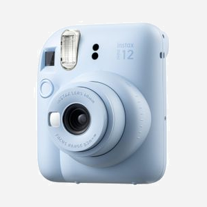 Fujifilm Instax Mini 12 Bleu : Appareil photo instantané 86x54mm, focale 60mm (equiv. 35mm), flash 0.3-2.2m, ISO 5-14.5, alimentation 2xAA. - Miniature 2