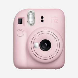 Fujifilm Instax Mini 12 Rose - Appareil Photo Instantané 86x54mm, Focale 60mm (equiv. 35mm), Flash 0.3-2.2m, ISO 5-14.5, Alimentation 2xAA