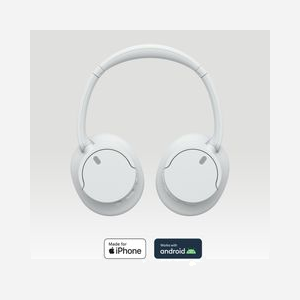 Sony WH-CH720NW Casque Arceau Binaural Bluetooth 5.2 Blanc - 7-20000Hz, 108dB, 325 Ohm, USB Type-C, Autonomie 50h (ANC désactivé), 192g - Miniature 2