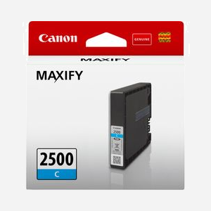 Canon Cartouche Cyan PGI-2500C (9301B001) 9.6ml, Encre DRHD Originale, Compatible MAXIFY MB5050/MB5150/MB5350/MB5155/iB4150/MB5455/iB4050/MB5450