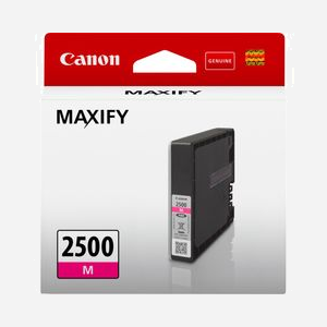 Canon PGI-2500M Cartouche d'Encre Magenta Pigmentée 9.6ml pour MAXIFY MB5050/5150/5350/5155/iB4150/MB5455/iB4050/MB5450 - Originale