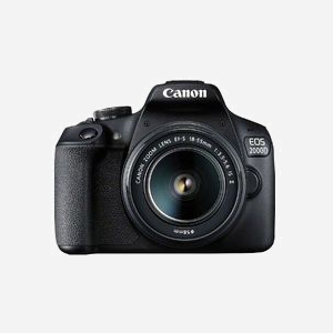 Canon EOS 2000D Kit SLR 24.1MP CMOS APS-C 6000x4000, Objectif 18-55mm IS II, ISO 100-6400, Vidéo Full HD, WiFi, Écran 3", Monture EF/EF-S