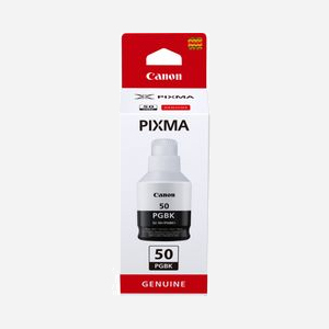 Canon GI-50 PGBK Bouteille d'encre noire à pigments, Haut Rendement 6000 pages, Compatible PIXMA G6050/G5050/GM2050, Ref: 3386C001 - Miniature 1
