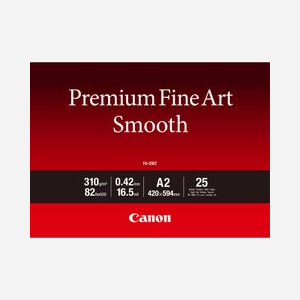 Papier Photo Jet d'Encre Canon FA-SM2 A2 42x59.4cm Blanc Lisse 310 g/m² Coton, Pack de 25 Feuilles, Compatibilité imagePROGRAF PRO-1000
