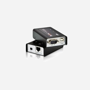 ATEN CE100-AT-G Mini KVM Extender USB VGA Cat5, 1920x1200@100m, Émetteur/Récepteur, Ports USB 2.0, Alimentation incluse