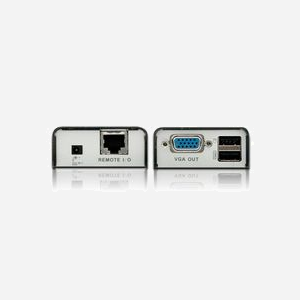 ATEN CE100-AT-G Mini KVM Extender USB VGA Cat5, 1920x1200@100m, Émetteur/Récepteur, Ports USB 2.0, Alimentation incluse - Miniature 2