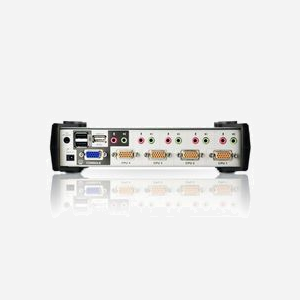 ATEN Commutateur KVMP™ CS1734B-AT-G 4 Ports VGA/Audio PS/2-USB, Console USB/PS/2, Résolution 2048x1536, Hub USB 2.0, OSD, Câbles KVM inclus - Miniature 2
