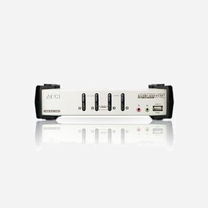 ATEN Commutateur KVMP™ CS1734B-AT-G 4 Ports VGA/Audio PS/2-USB, Console USB/PS/2, Résolution 2048x1536, Hub USB 2.0, OSD, Câbles KVM inclus - Miniature 3