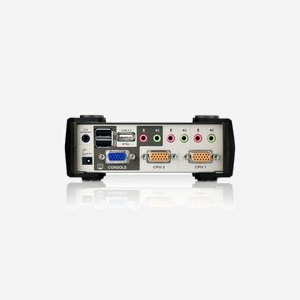 ATEN Commutateur KVMP™ CS1732B-AT-G 2 ports VGA, USB/PS/2, Audio, Concentrateur USB 2.0, Résolution 2048x1536, OSD, Câbles KVM inclus - Miniature 2