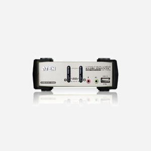ATEN Commutateur KVMP™ CS1732B-AT-G 2 ports VGA, USB/PS/2, Audio, Concentrateur USB 2.0, Résolution 2048x1536, OSD, Câbles KVM inclus - Miniature 3