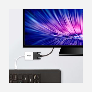 ATEN VC960-AT Adaptateur Mini DisplayPort 1.2 vers DVI-I Femelle, Résolution 4096x2160, Bande Passante 165MHz, Blanc, Opération 0-50°C - Miniature 2