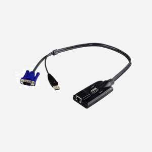 ATEN KA7170-AX Adaptateur KVM USB VGA vers RJ-45, Console USB, Vidéo VGA, Connecteurs RJ-45 Femelle / USB Type A et HDB-15 Mâle.