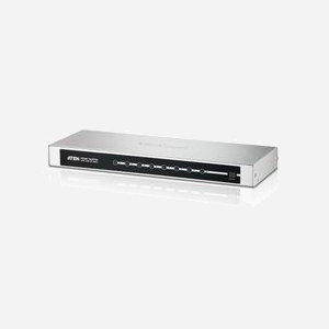 ATEN Commutateur Matriciel HDMI 8 Ports VS0801H-AT-G 1920x1200 60Hz HDCP 1.4 RS-232, Compatibilité 3D, Télécommande IR, Métal Noir/Argent - Miniature 1