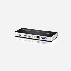 ATEN CE770-AT-G : Extension KVM USB VGA Audio Cat 5, portée 300m, résolution jusqu'à 1920x1200, émetteur/récepteur, montage rackable, noir - Miniature 2