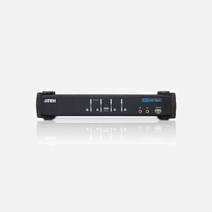 ATEN Commutateur KVMP™ CS1764A-AT-G : 4 Ports DVI USB 2.0, Résolution WUXGA 1920x1200, Hub USB 2.0 Intégré, Audio 3.5mm, Métal. - Miniature 3